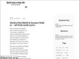 Sites similar to lyricsaz.com.de