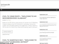 Sites similar to lyricsaz.de