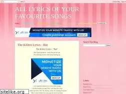 Sites similar to lyricsbag.blogspot.com