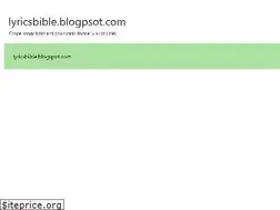 Sites similar to lyricsbible.blogspot.com
