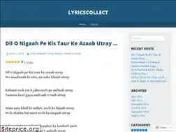 Sites similar to lyricscollect.wordpress.com