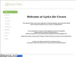Sites similar to lyricsforcovers.weebly.com