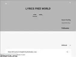 Sites similar to lyricsfreeworld.blogspot.com