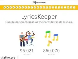 Sites similar to lyricskeeper.com.br