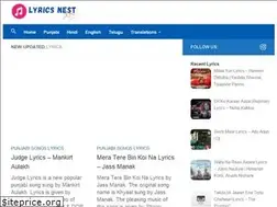 Sites similar to lyricsnest.com