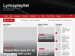 Sites similar to lyricsplaylist.com