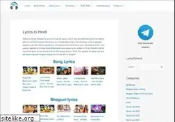 Sites similar to lyricstohindi.com