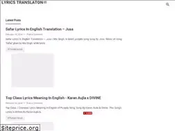 Sites similar to lyricstranslation.in