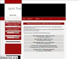 Sites similar to lyricstrue.net
