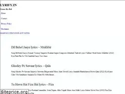Sites similar to lyrify.in