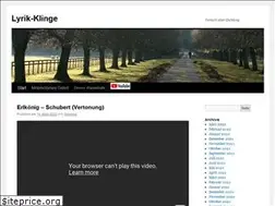 Sites similar to lyrik-klinge.de