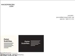 Sites similar to maciejporczek.com