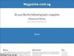Sites similar to magazine.com.sg