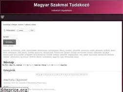 Sites similar to magyarszakmaitudakozo.hu