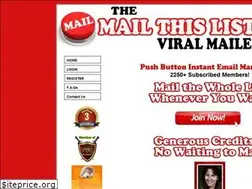 Sites similar to mailthislist.com