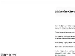 Sites similar to makethecitysoundbetter.com