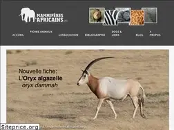 Sites similar to mammiferesafricains.org