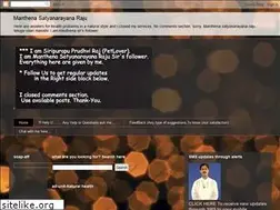 Sites similar to manthenasatyanarayanaraju.blogspot.com