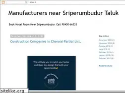 Sites similar to manufacturers-near-sriperumbudur.blogspot.com