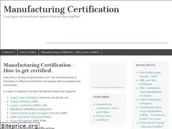 Sites similar to manufacturingcertification.com