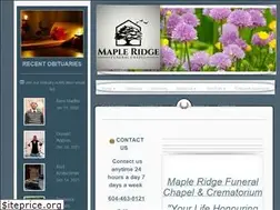 Sites similar to mapleridgefuneral.ca
