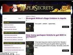 Sites similar to maplesecrets.blogspot.com