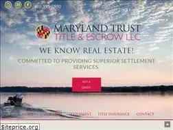 Sites similar to marylandtrusttitle.com