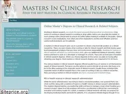 Sites similar to mastersinclinicalresearch.com