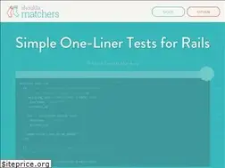 Sites similar to matchers.shoulda.io