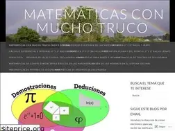 Sites similar to matematicasconmuchotruco.wordpress.com