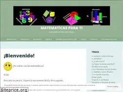 Sites similar to matematicasparaticharito.wordpress.com