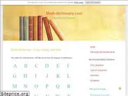 Sites similar to math-dictionary.com