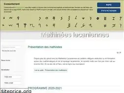 Sites similar to mathinees-lacaniennes.net