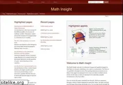 Sites similar to mathinsight.org