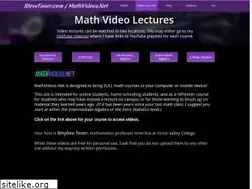 Sites similar to mathvideos.net