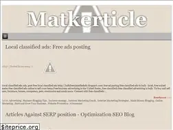 Sites similar to matkerticle.blogspot.com