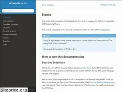 Sites similar to matplotlib-cpp.readthedocs.io