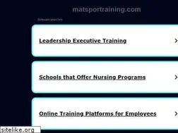 Sites similar to matsportraining.com