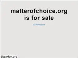 Sites similar to matterofchoice.org