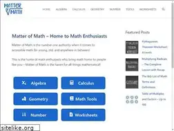 Sites similar to matterofmaths.com