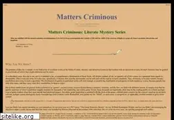 Sites similar to matterscriminous.com