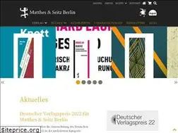 Sites similar to matthes-seitz-berlin.de