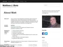 Sites similar to matthewbietz.net