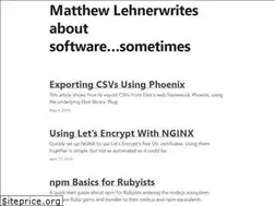 Sites similar to matthewlehner.net