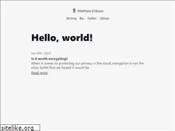 Sites similar to matthewlinkous.com