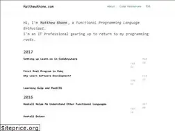 Sites similar to matthewrhone.com