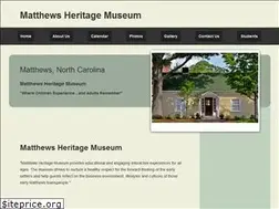 Sites similar to matthewsheritagemuseum.org