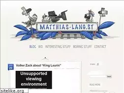 Sites similar to matthias-lang.st