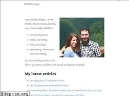 Sites similar to matthiashager.com
