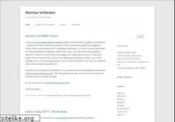 Sites similar to mattiasschlenker.de